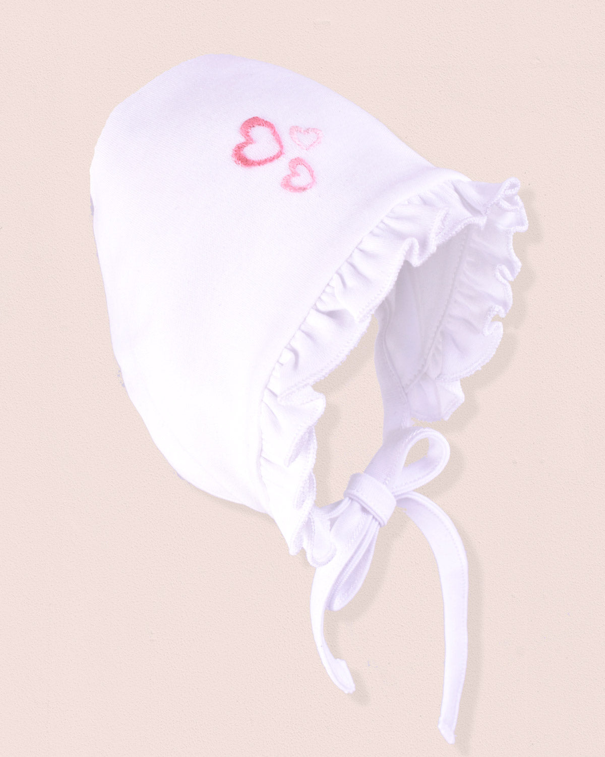 Pima Embroidered Primrose Hearts Bonnet